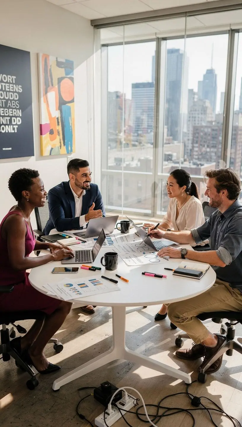 Professional team collaboration